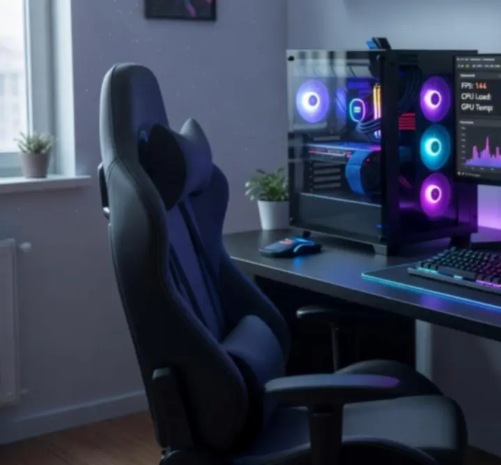 Stanowisko gracza z komputerem PC